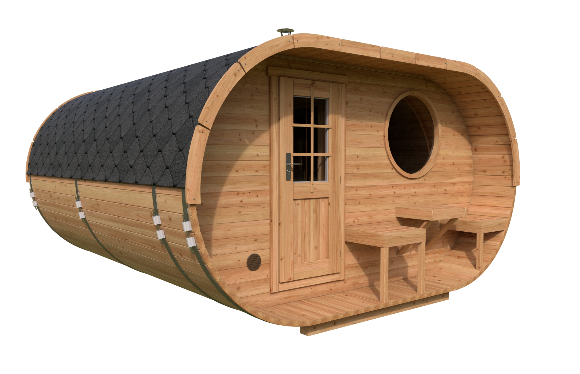 Saunio Oval Maxi med terrass