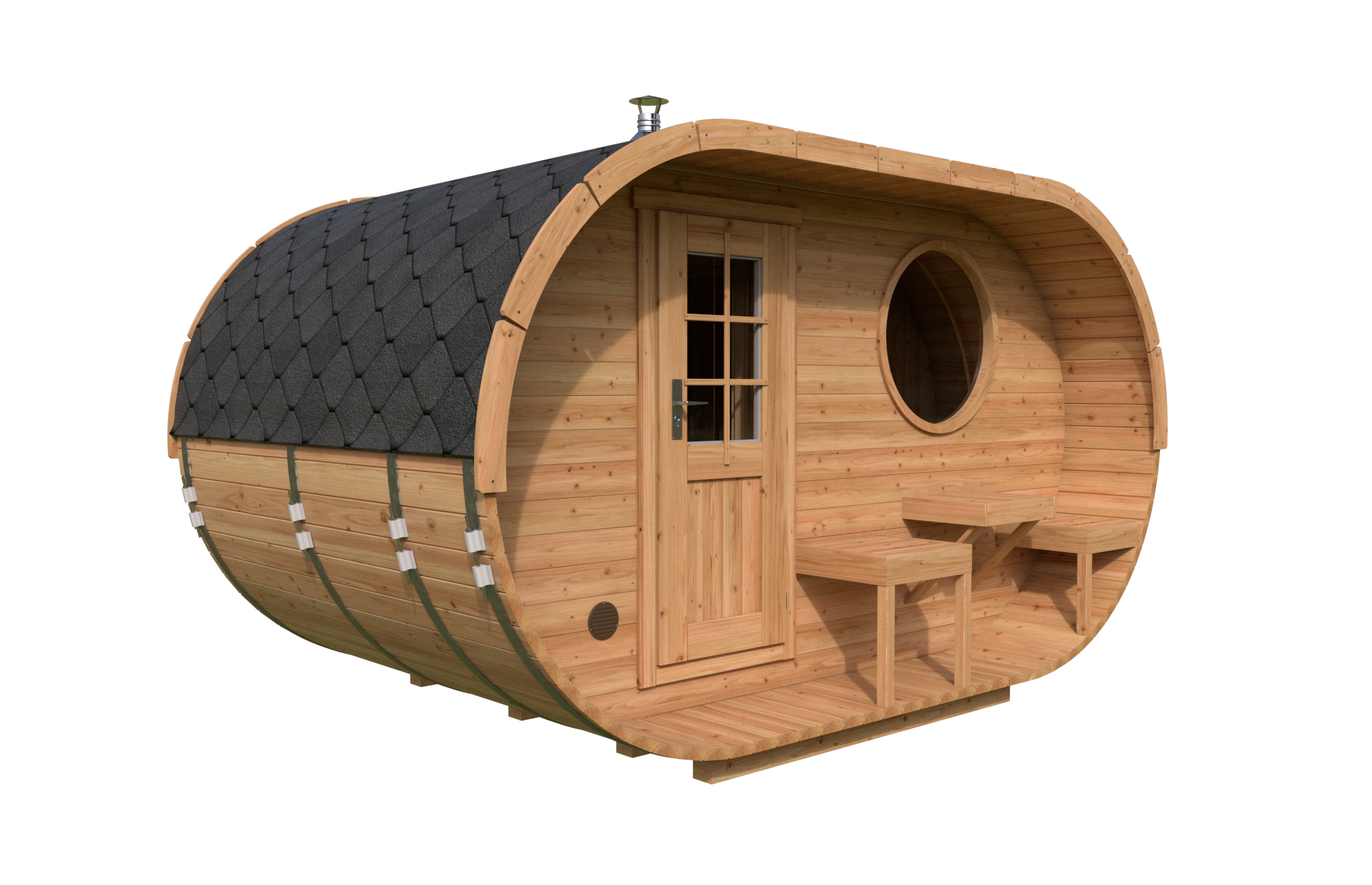 Saunio Oval Mini med terrass